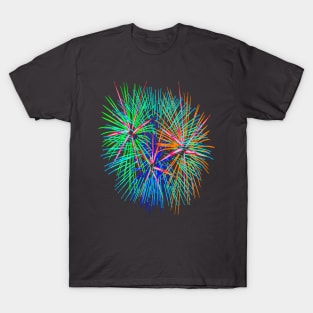 Light Up The Night Sky Colorful Fireworks Celebrations 5 T-Shirt